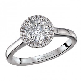 Halo Semi-Mount Diamond Engagement Ring
