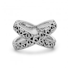 Sterling Silver Ivy "X" Ring