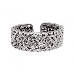 Sterling Silver   Wide Ivy Cuff Bracelet