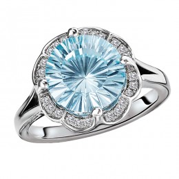 Ladies Fashion Blue Topaz Ring