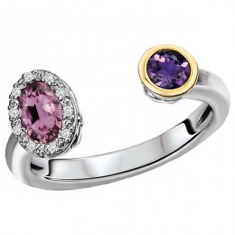 Ladies Gemstone and Diamond Ring