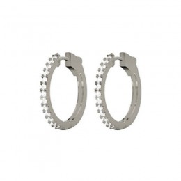 14KT White Gold & Diamond Studded Fashion Earrings  - 1 ctw