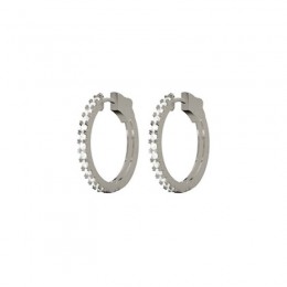 14KT White Gold & Diamond Studded Fashion Earrings  - 1/4 ctw