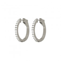 14KT White Gold & Diamond Studded Fashion Earrings  - 1/2 ctw