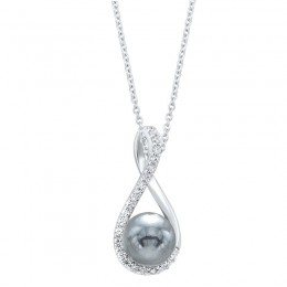 Silver (SLV 995) Diamond Stunning Neckwear Pendant   - 1/10 ctw