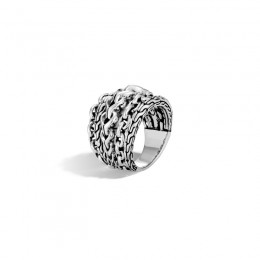 Asli Classic Chain Link Ring in Silver