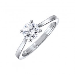 14KT White Gold & Diamond Sparkle Fashion Ring  - 3/4 ctw