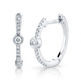 .13CT Diamond Hoops Earrings