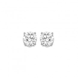 Diamond Round Classic Solitaire Stud Earrings