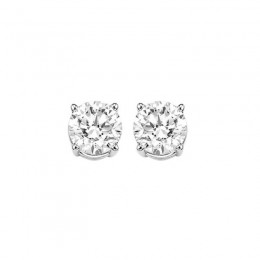 Diamond Round Classic Solitaire Stud Earrings