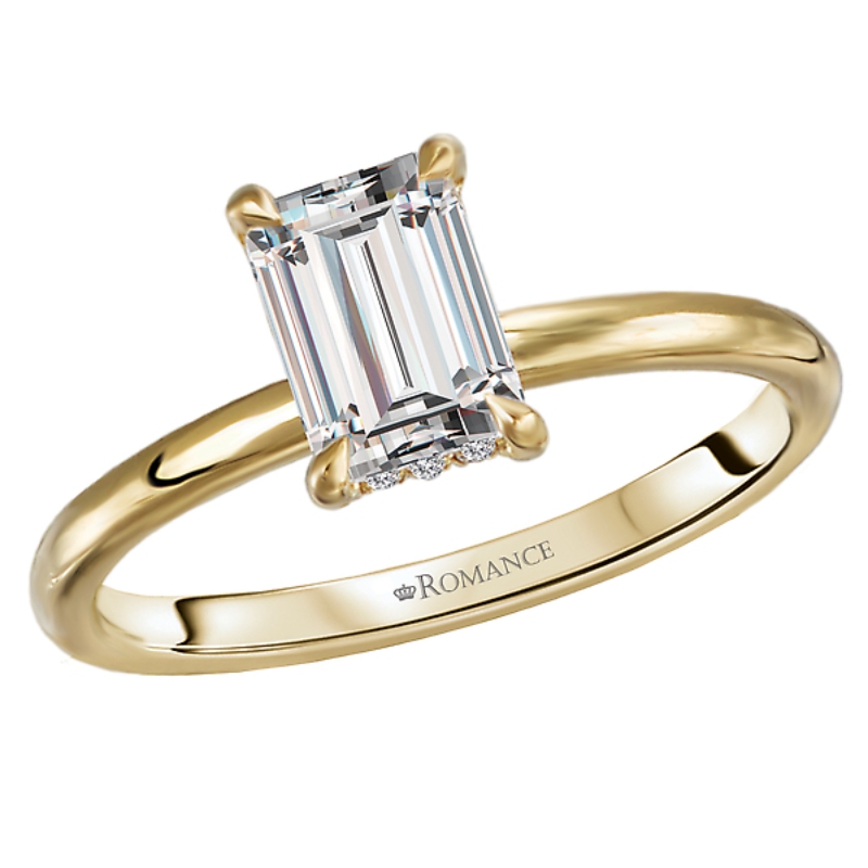 Lab Grown Diamond Diamond Hidden Halo Engagement Ring