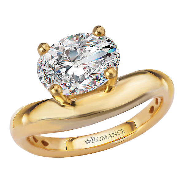 Solitaire Hidden Halo Diamond Engagement Ring