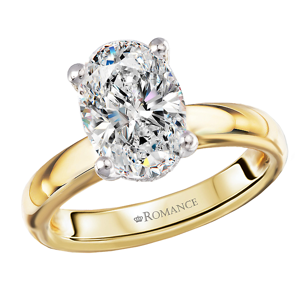 Hidden Halo Semi-Mount Diamond Engagement Ring