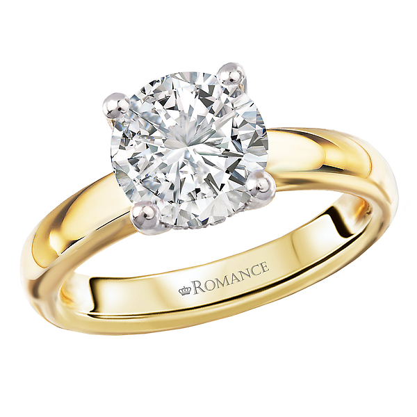 Hidden Halo Semi-Mount Diamond Engagement Ring
