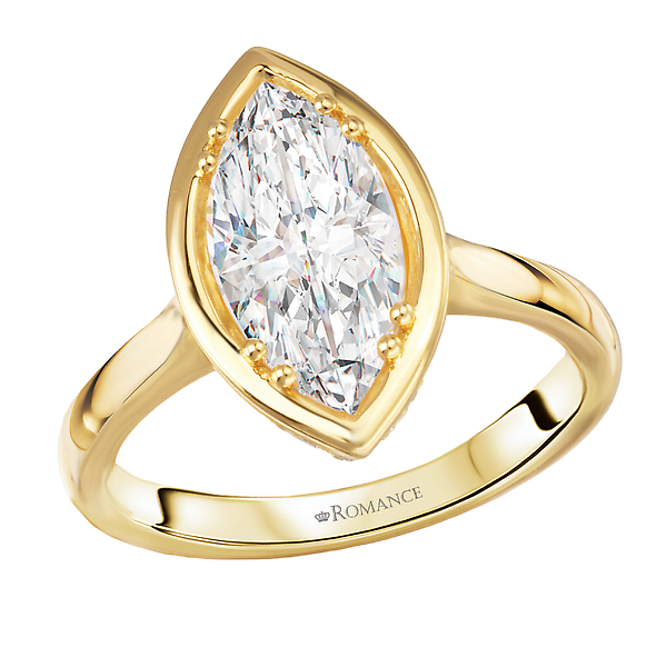 Hidden Halo Semi-Mount Engagement Ring