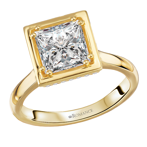 Hidden Halo Semi-Mount Engagement Ring