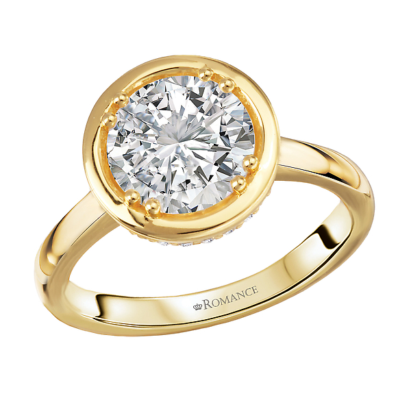 Hidden Halo Semi-Mount Engagement Ring