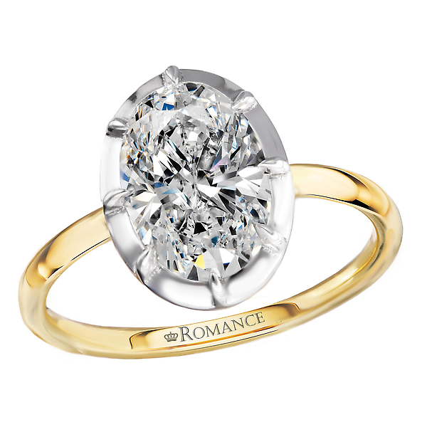 Hidden Halo Semi-Mount Diamond Engagement Ring