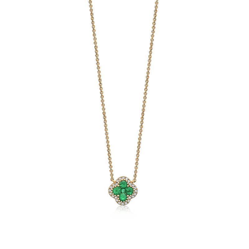 Emerald and Diamond Pendant