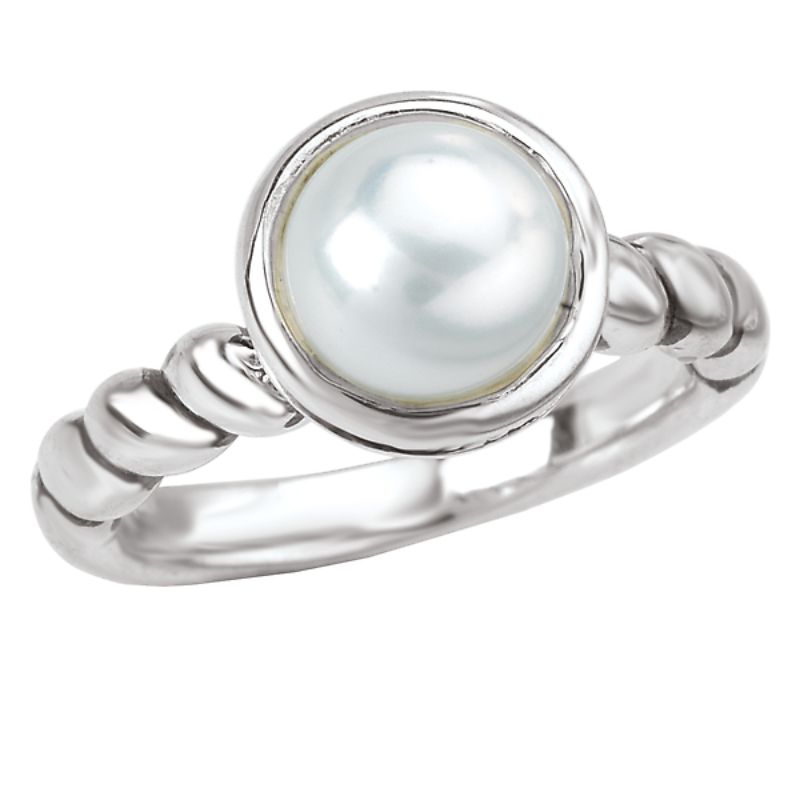Natural Stone South Sea pearl Silver Ring Original & Lab Certified Stone  Ring For Men &
