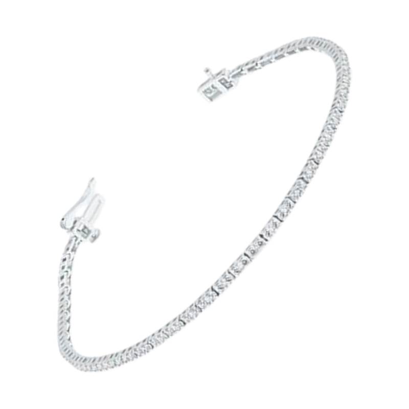 Lab Grown 14Kt White Gold Diamond 5Ctw Bracelet