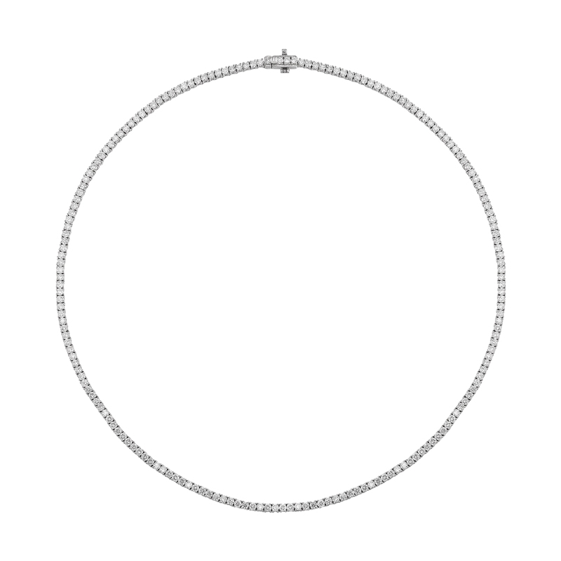 Lab Grown 14Kt White Gold Diamond 3Ctw Necklace