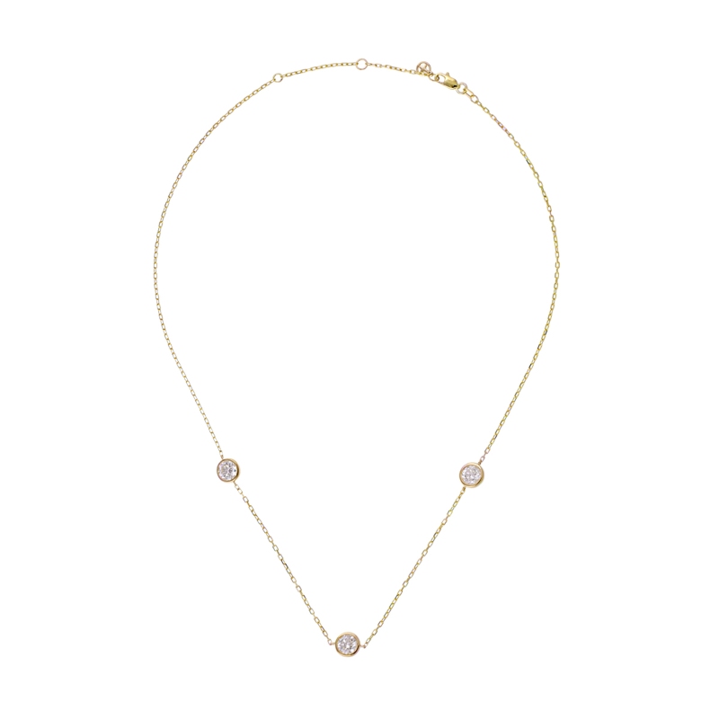 Lab Grown 14Kt Yellow Gold Diamond 1Ctw Necklace