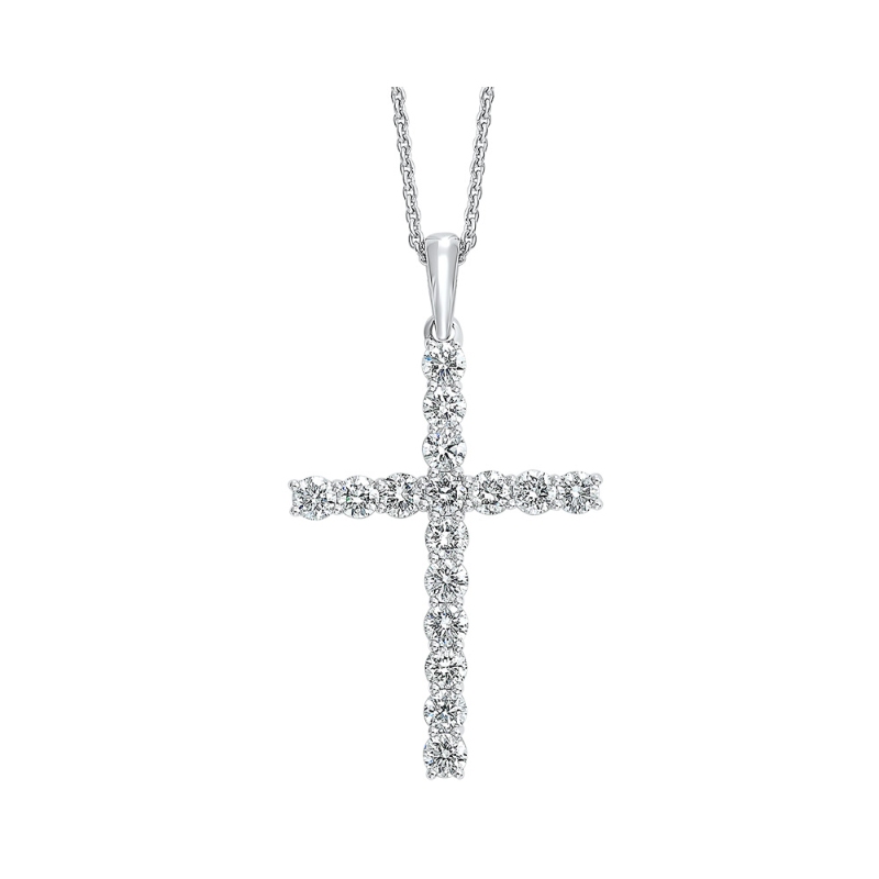Lab Grown 14Kt White Gold Diamond 1/2Ctw Pendant