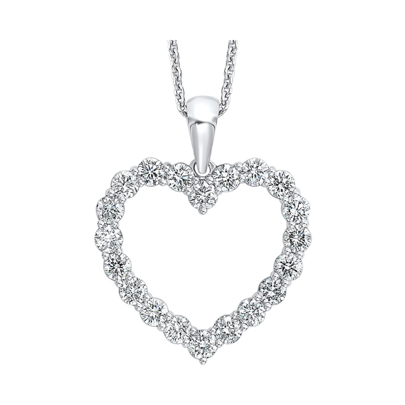 Lab Grown 14Kt White Gold Diamond 3/4Ctw Pendant