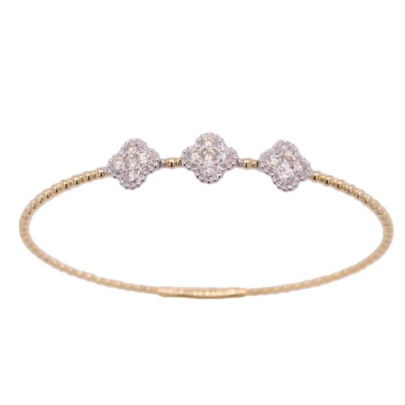 .58Ct Dias Flex Bangle 14k Yellow Gold