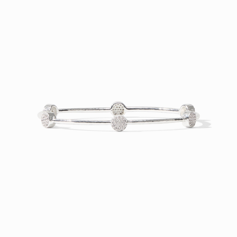 Julie Vos Silver Pave CZ Milano Luxe Bangle