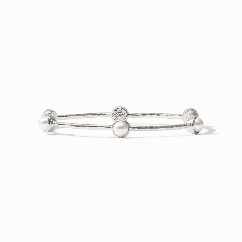 Julie Vos Silver Pearl Milano Luxe Bangle