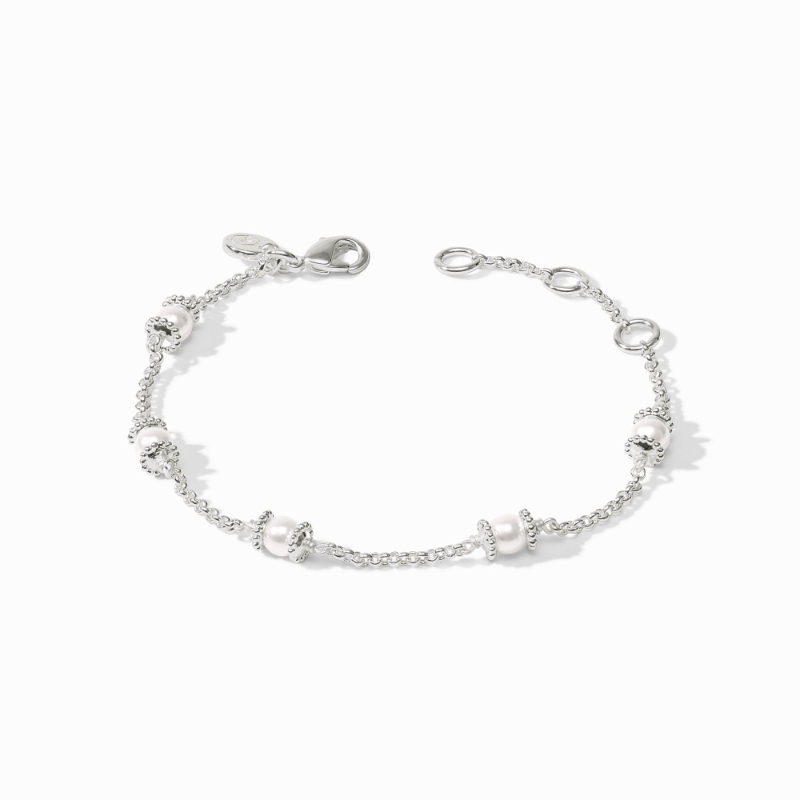 Julie Vos Silver Hydra Pearl Delicate Bracelet
