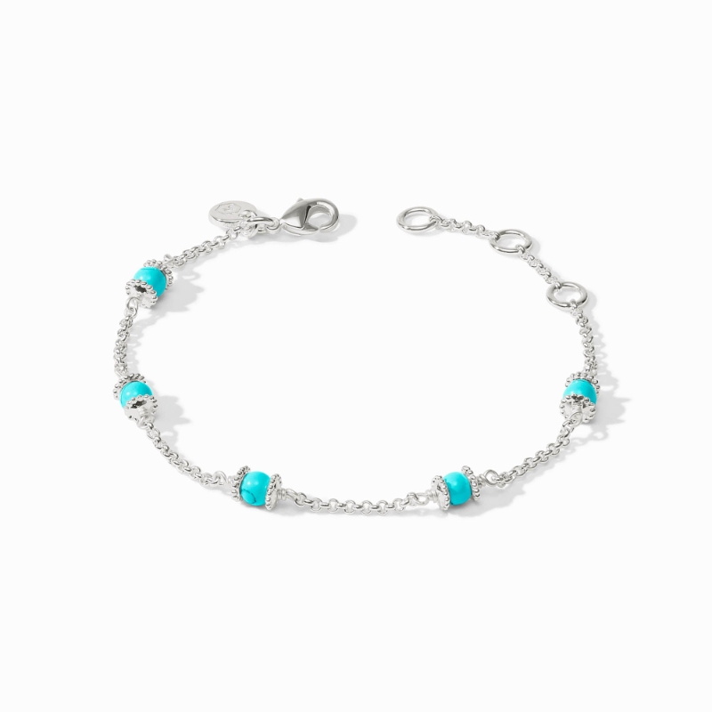 Julie Vos Silver Hydra Turquoise Delicate Bracelet