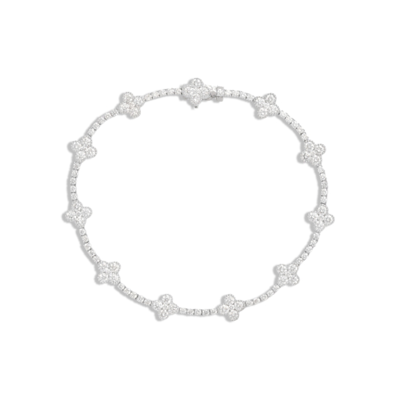 3.48Cttw Diamond Bracelet 14K White Gold