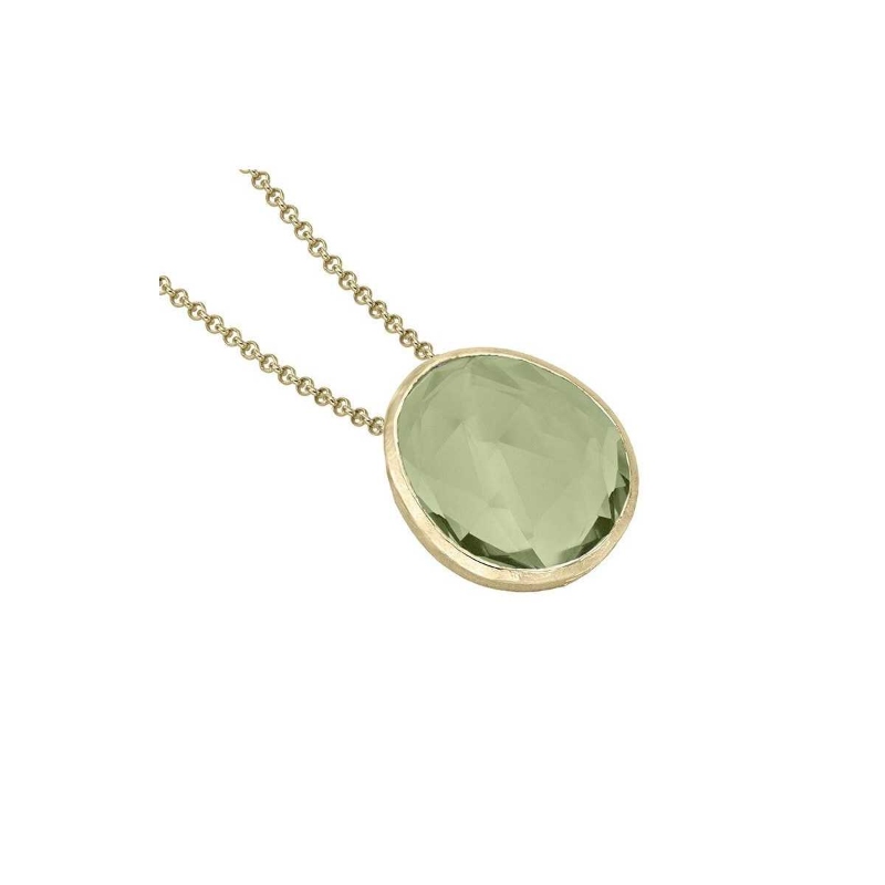 Green Amethyst Shade Pend Sterling/18Ky Verm