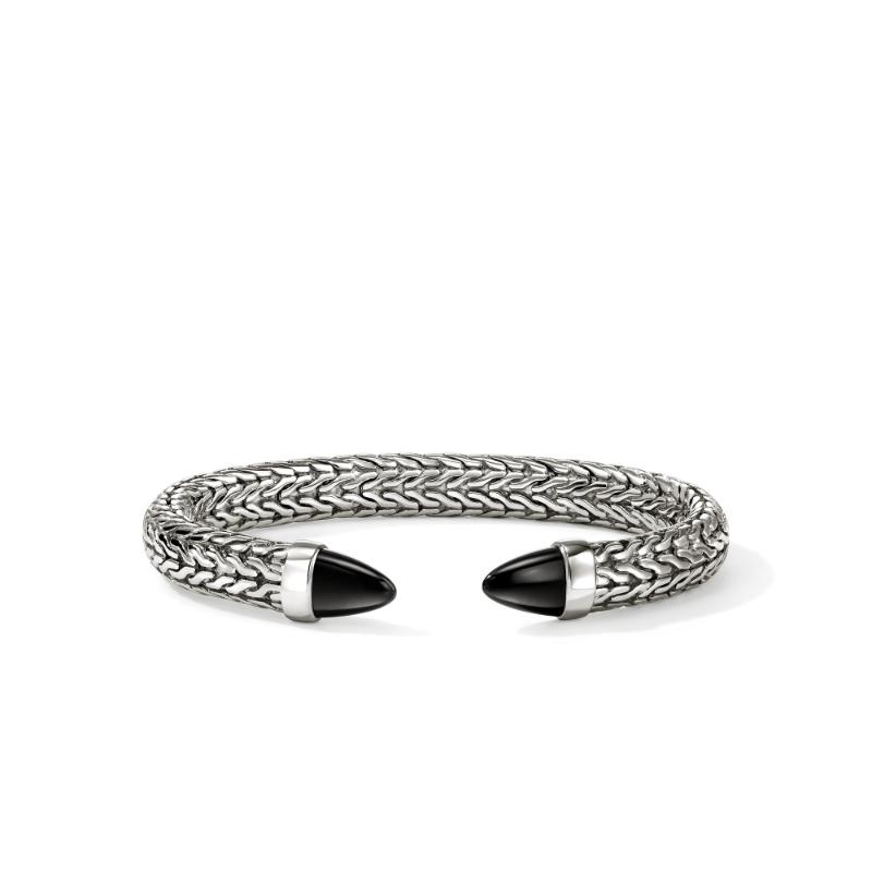 Spear 50 Flex Cuff, Dark Silver, Black Onyx