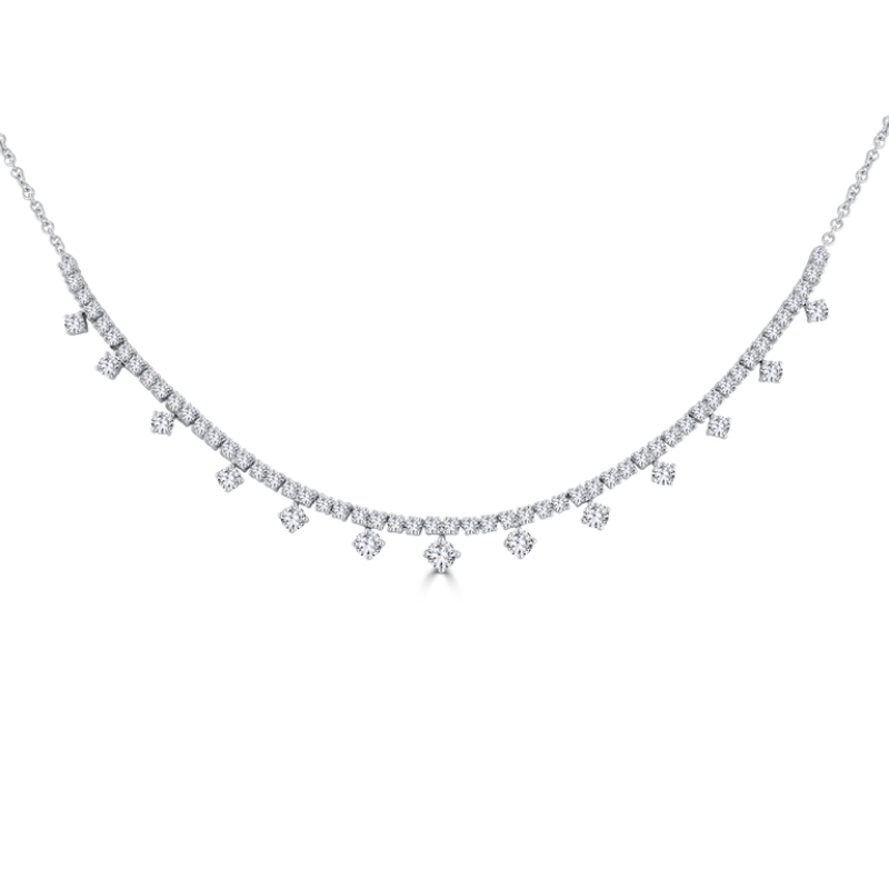 2.42Cttw Diamond Necklace 14K White Gold