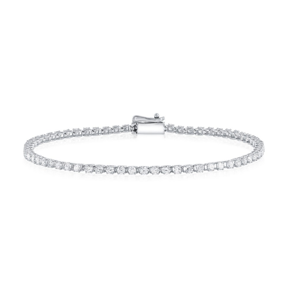 2.61Ct Lab Diamonds Silver Tennis Bracelet