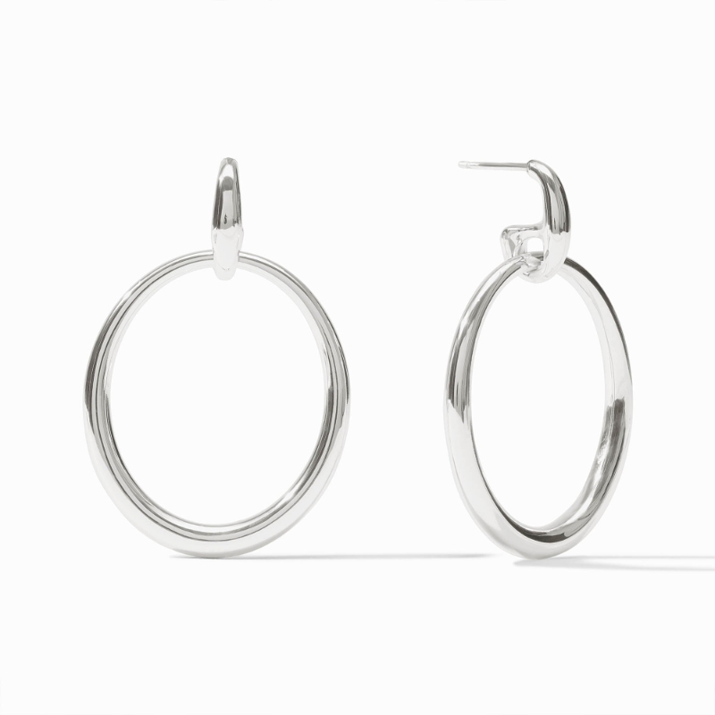 Julie Vos Silver Laguna Door Knocker Earrings