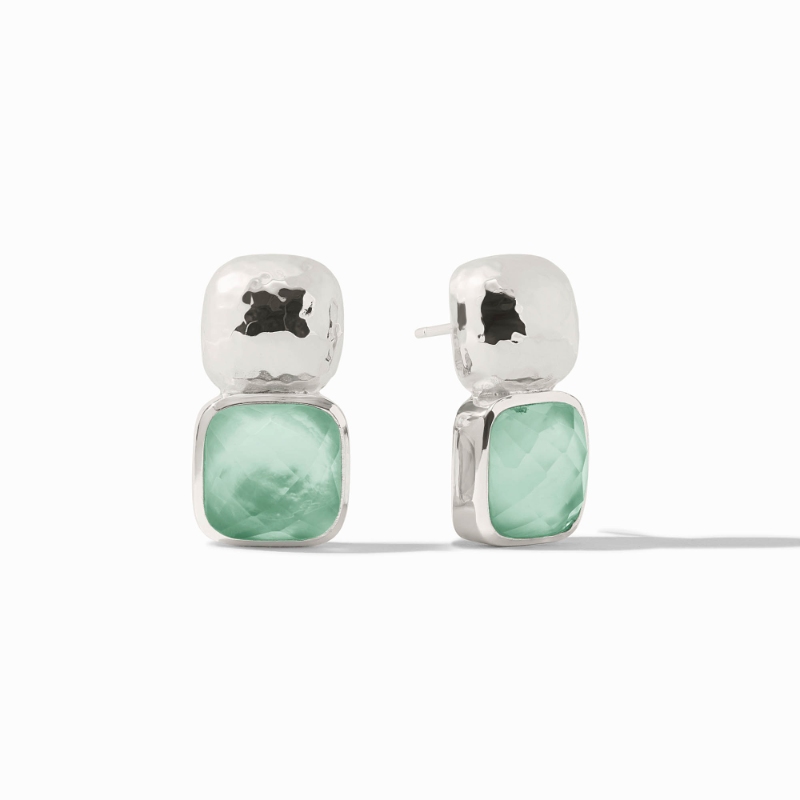 Julie Vos Silver Aquamarine Catalina Earrings