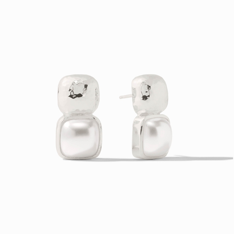Julie Vos Silver Pearl Catalina Earrings