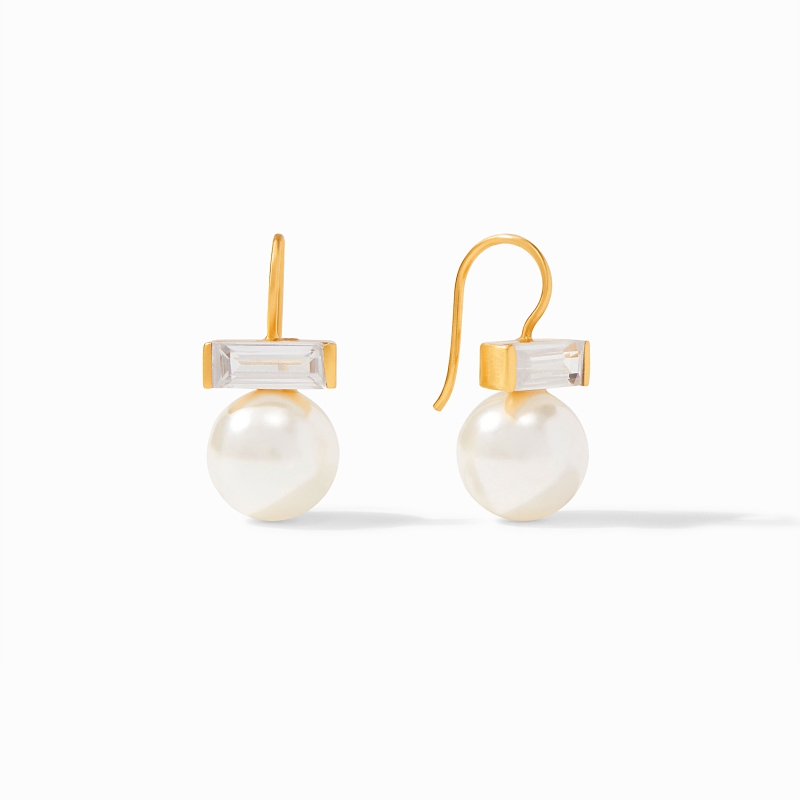 Julie Vos Pearl/CZ Charlotte Earrings