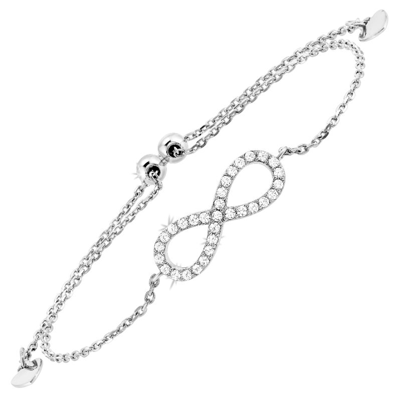 Sterling Silver Infinity Bracelet - Affordable Silver - Martha Jackson
