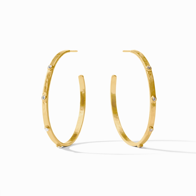 Julie Vos CZ Crescent Hoops