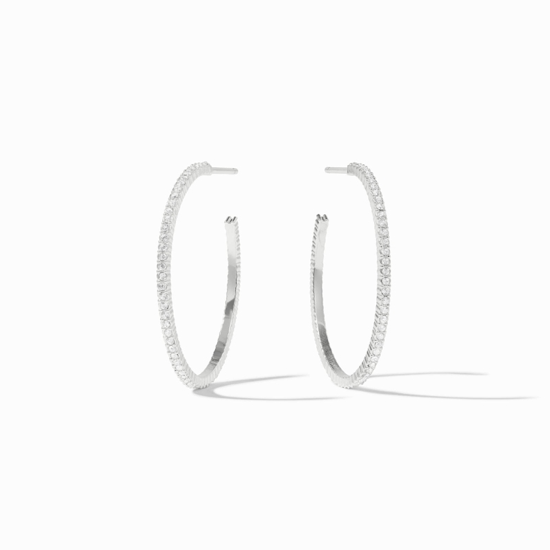 Julie Vos Silver CZ Windsor Hoops