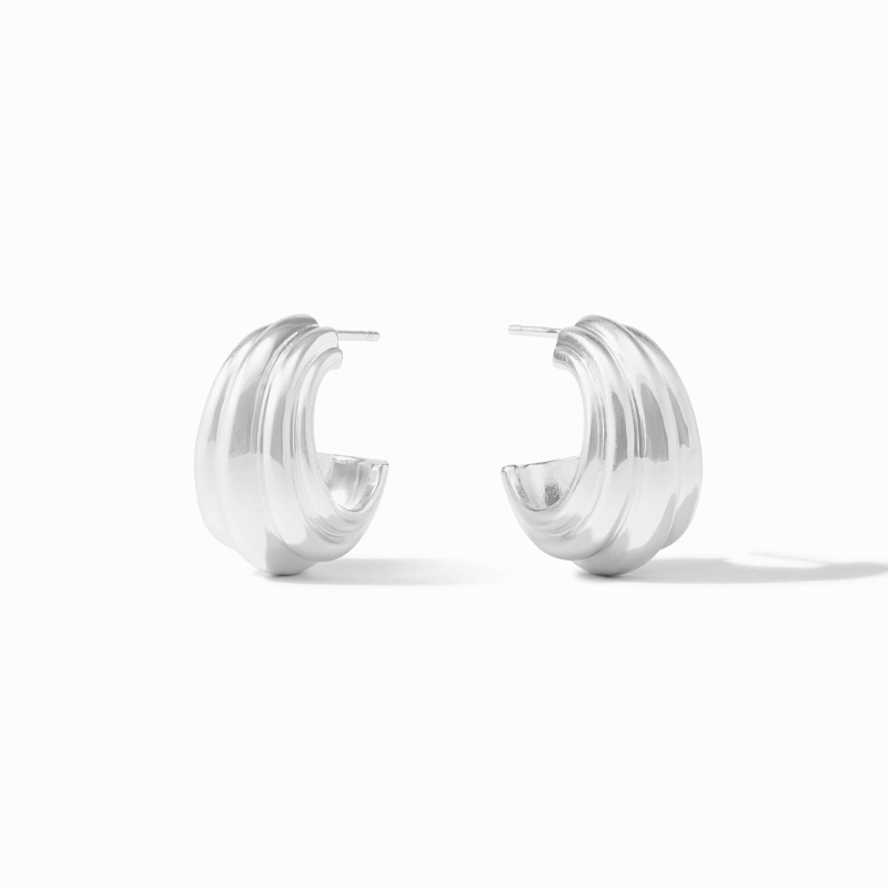Julie Vos Silver Portofino Statement Hoops