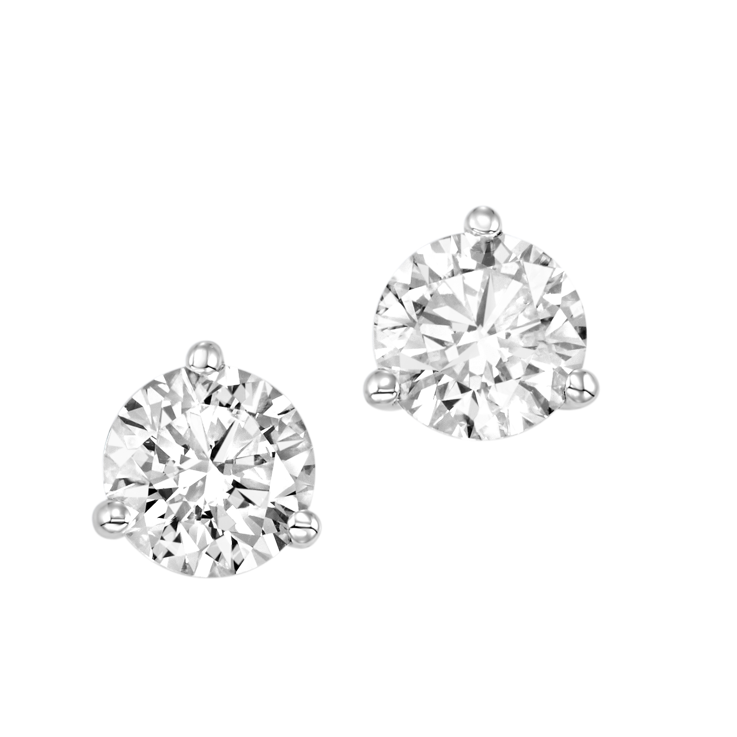 Lab Grown 14Kt White Gold Diamond 3Ctw Earring