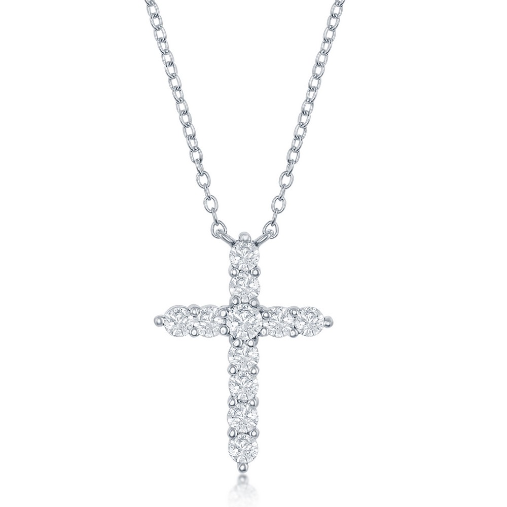 April CZ Silver Cross