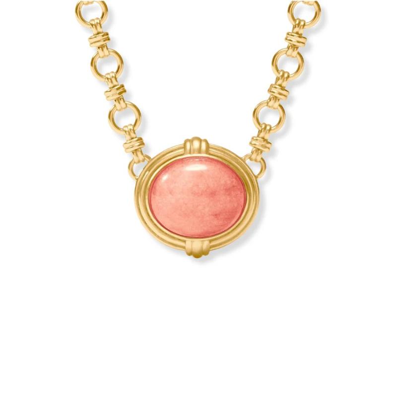 Julie Vos Portofino Melon Jade Demi Necklace